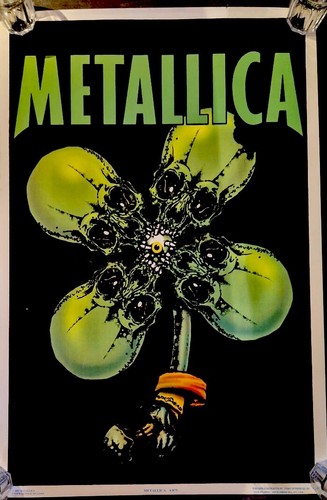 Metallica black light poster - metallica,