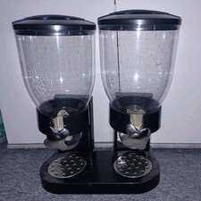 Doppel-Müslispender für Müsli und Cornflakes in schwarz