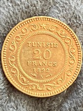 Goldmünze Tunesien 20 Francs
