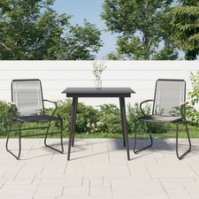 Garden Dining Set Black