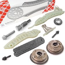 FEBI Steuerkettensatz + 2x OE PSA Nockenwellenversteller für BMW F20 F30 MINI