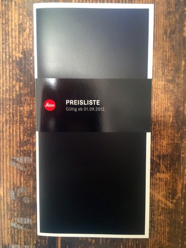 Leica preisliste 2012 - 01.09.2012,