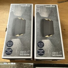 Wandleuchte 2er Set NICO SQUARE 22 Schwarz  GU10 | IP54 | Up Down Light