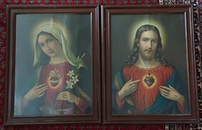 2 x antikes Heiligenbild -