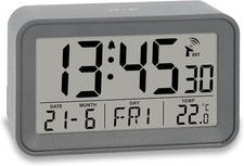 ADE Digitaler Funkwecker Mit Licht | Wecker Mit Temperaturanzeige Und Kalender |