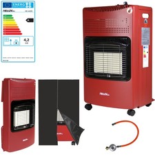 Gasheizung Heizung Camping 4200W Gasofen Kamin klappbar Heizstrahler Rot - R01