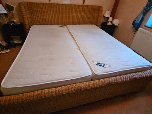 Rattan bett 2x2 - rattan,