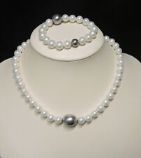 Collier aus Muschelperlen mit Wechselschließe & Armband