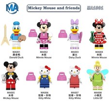 8 Custom Lego Disney Hero Minifigur Mickey Mouse Hello Kitty Donald Duck Modell