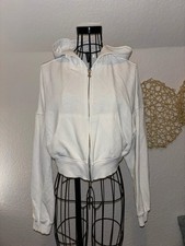 H&M Damen Hoodie Jacke Weiß M