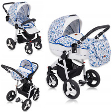 Multifunktions-Kinderwagen QUERO LUX 3in1 Schwenkräder Babyschale Gratis-Zubehör