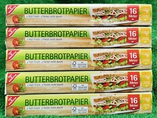 (0,14€/m) 5x Gut & Günstig BUTTERBROTPAPIER (5x16m) fettet nicht durch Versand0€