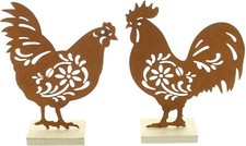 Deko Figur "Huhn und Hahn"