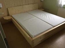 Massivholzbett / Doppelrahmenbett (Sindy) alle Größen Farben 100%Handarbeit