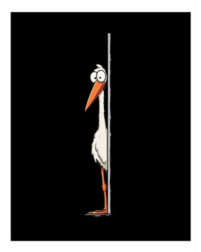 Verspielte storch wandkunst - verspielte, storch-wandkunst
