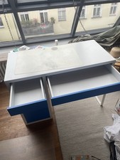 IKEA Micke Schreibtisch, Blau Weiß, 105x50 Cm