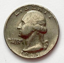 1x Quarter Dollar, United States of America, Silber, Liberty, 1965