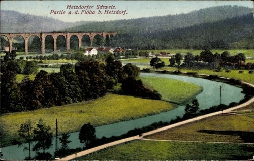 Hetzdorf flöha sachsen - ak,