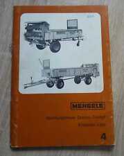 Mengele Stalldungstreuer Doppeltrumpf ES200 ES250 ES300 ES350 Ersatzteilliste