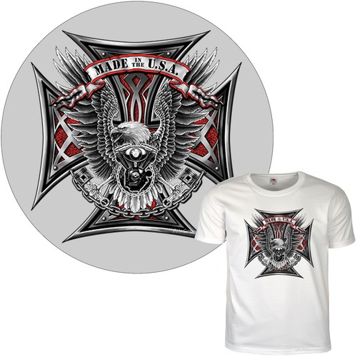 Bikermotiv shirt chopper usa - chopper,
