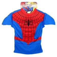 KINDER SPIDER-MAN KOSTÜM & MASKE Spiderman Muskel-Shirt / Karneval Fasching 3-6