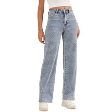 Damen Stretch Destroyed-look