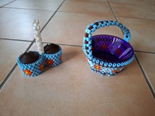 DDR Set Salzstreuer und Schälchen mit Perlenschmuck