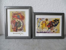 2x KANDINSKY - HOLZRAHMEN, VERGLAST