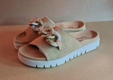 Gabor Pantolette "Best Fitting" (echtes Nubukleder) in camel, Gr. 39
