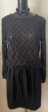 Edc Spitzen Bluse Shirt Schwarz Gr S, 36, 38, Evtl 40 ???