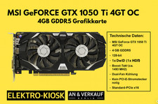 Msi Geforce GTX 1050 Ti 4GT OC