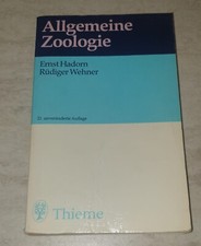 Ernst Hadorn Rüdiger Wehner Allgemeine Zoologie Thieme 1986 Zustand akzeptabel