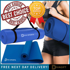 BLAUE YOGAMATTE 15MM DICK GYM