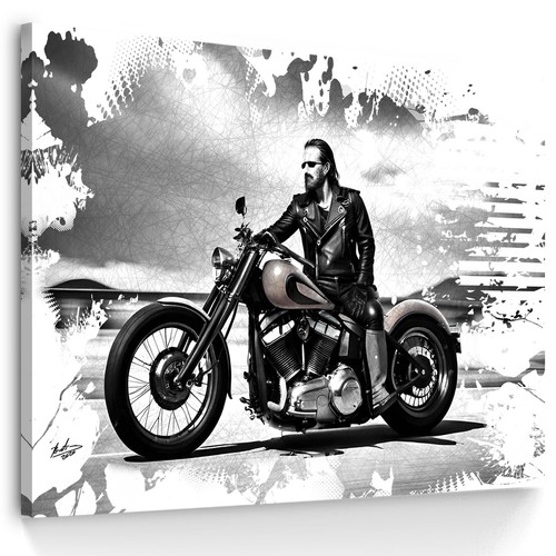 Leinwand bild motorrad shopper - leinwand,