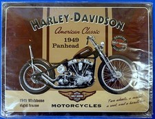 Blechschild Harley Davidson 1949 Panhead ca. 30 x 40 cm / In versiegelter Folie