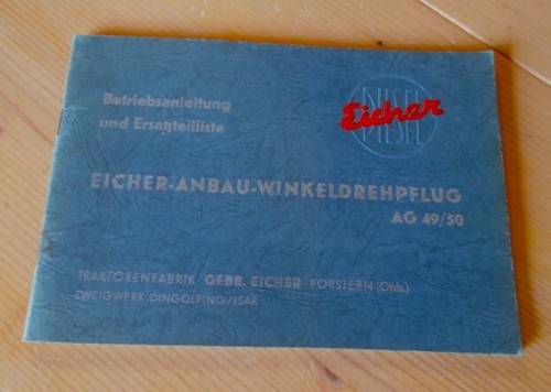 Eicher betriebsanleitung - betriebsanleitung, /