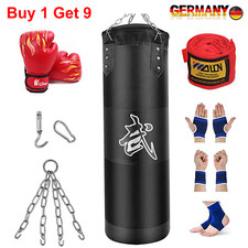 100-120cm Boxsack Set Boxhandschuhen Erwachsene Punching Training Bag Sandsack