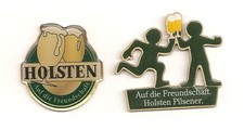 Zwei Verschiedene Holsten Brauerei Bier Pins - A