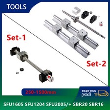 SBR20 SBR16 Linearführung & SFU1605 SFU1204 SFU2005 Kugelumlaufspindel Set