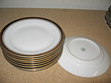 9 Kuchenteller Kahla Goldrand