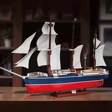 Dampf Segelboot Modell 1687PCS Bausteine Ausdauer Schiff Ziegel Desktop Dekor