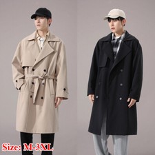 Herren Knie Länge Trenchcoat