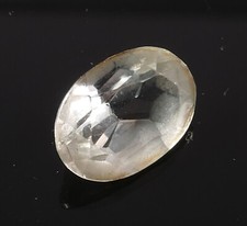 Edelstein Citrin weiß Oval