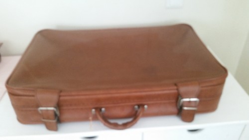 Alter vintage kunstlederkoffer - alter,