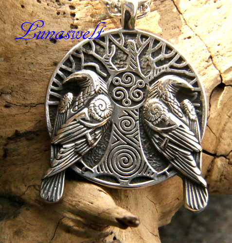 Amulett hugin und munin - amulett,