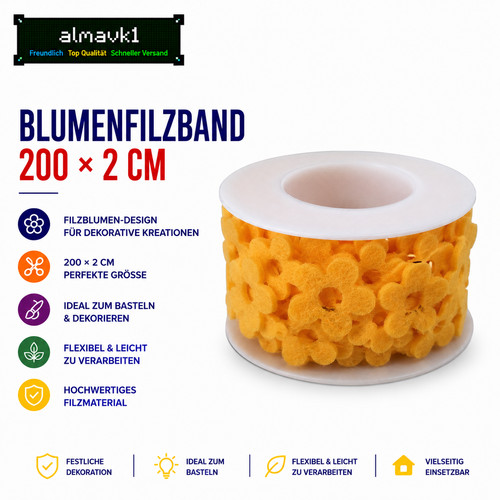 Filz blumenband auf rolle - blumenband, 200