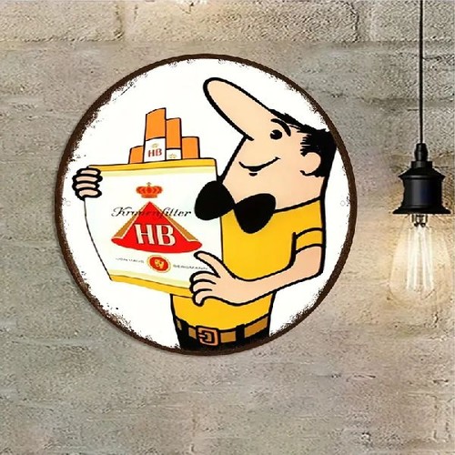 Blechschild rund zigaretten - hb,