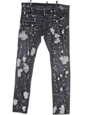 Jeans Skinny Dsquared2 Nieten Schwarz Grau 54  UVP 990€ Strass, Glitzer, Glitter