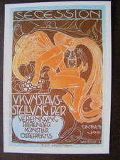 Postkarte Ansichtskarte Kunst Plakat Österreich Secession Koloman Moser Sammler