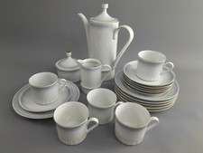 wunderschönes Kaffeeservice SPACE AGE 60s/70s KAHLA Kernstück Goldrand zart blau